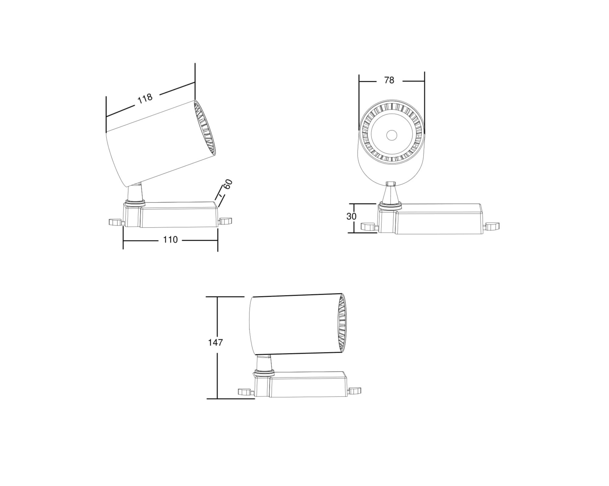 Трековый светильник Technical TR029-3-10W3K-W Трековый светильник Technical TR029-3-10W3K-W