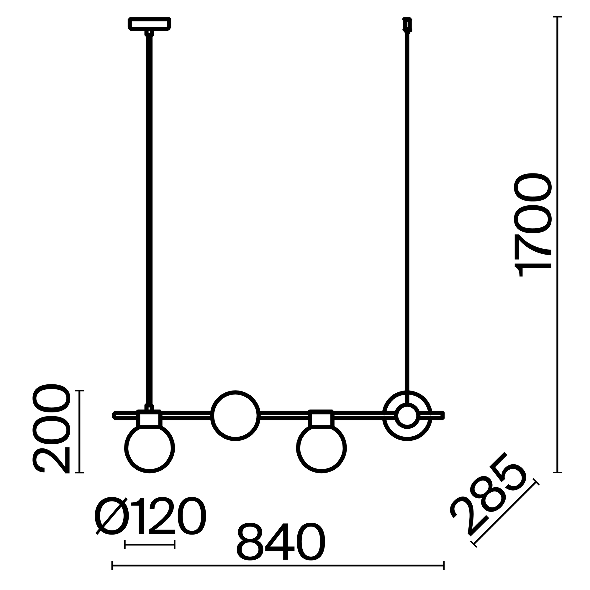 Подвесной светильник Freya FR5232PL-04B Подвесной светильник Freya FR5232PL-04B