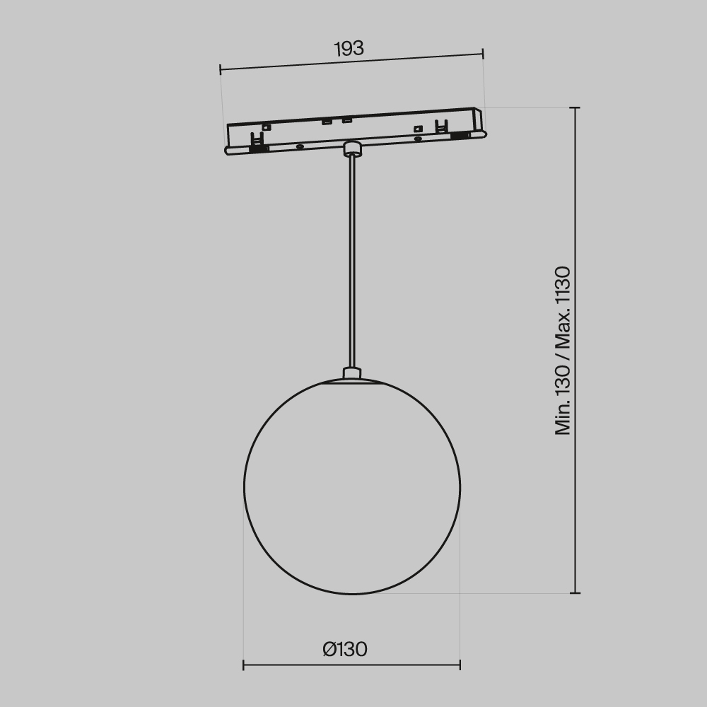 Трековый подвесной светильник Technical TR039-4-5W3K-WW-DS-W Трековый подвесной светильник Technical TR039-4-5W3K-WW-DS-W