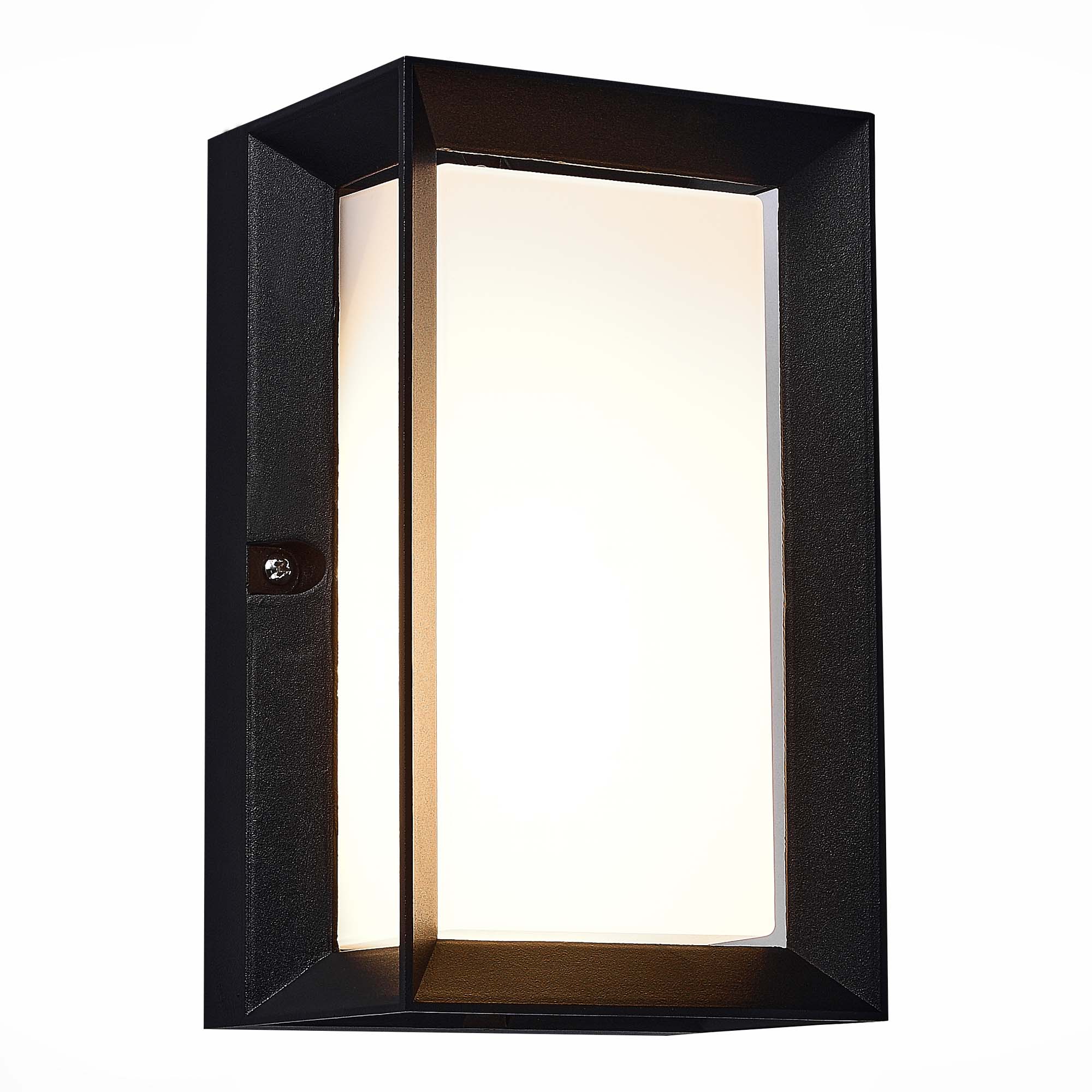 SL077.411.01 Светильник уличный настенный ST-Luce Черный/Белый LED 1*6W 3000K КУБИСТА