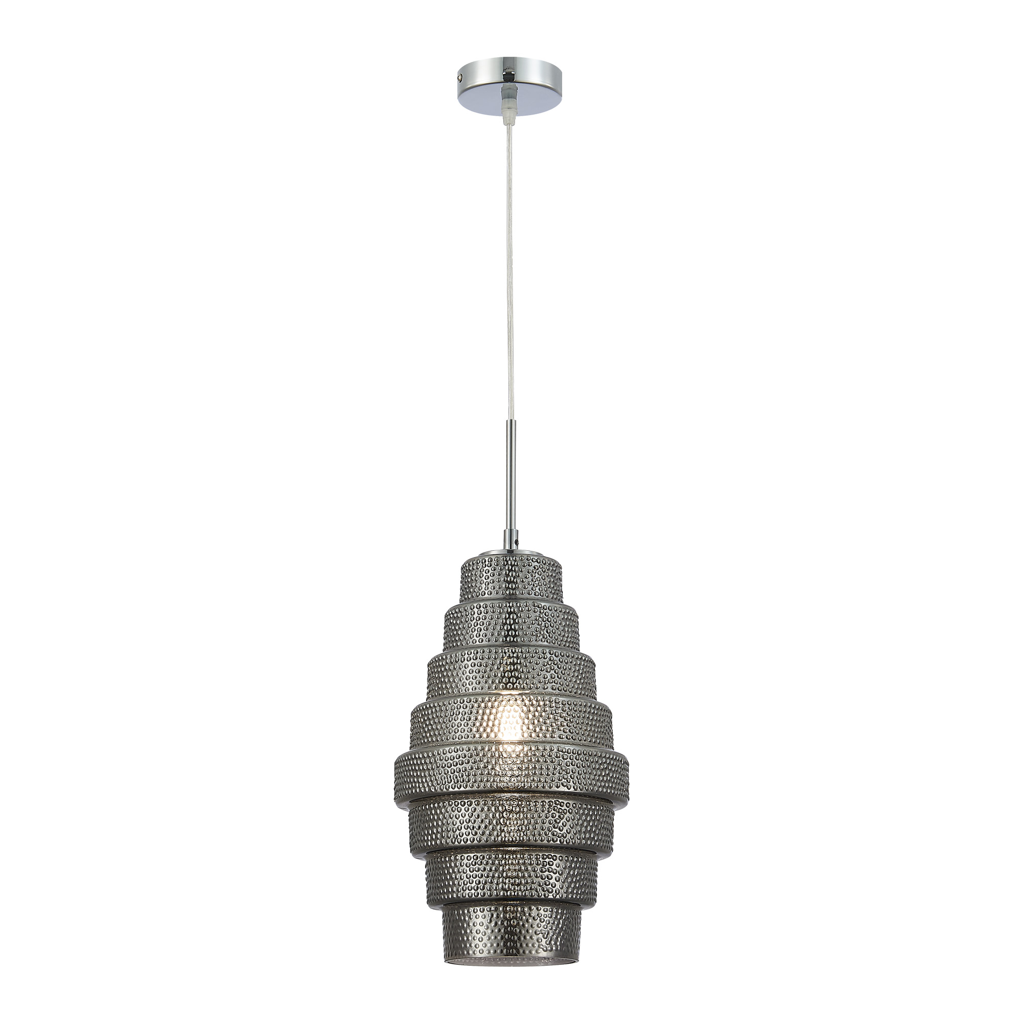 SL1001.103.01 Подвес ST-Luce Хром/Дымчатый E27 1*40W РЕКСИТ