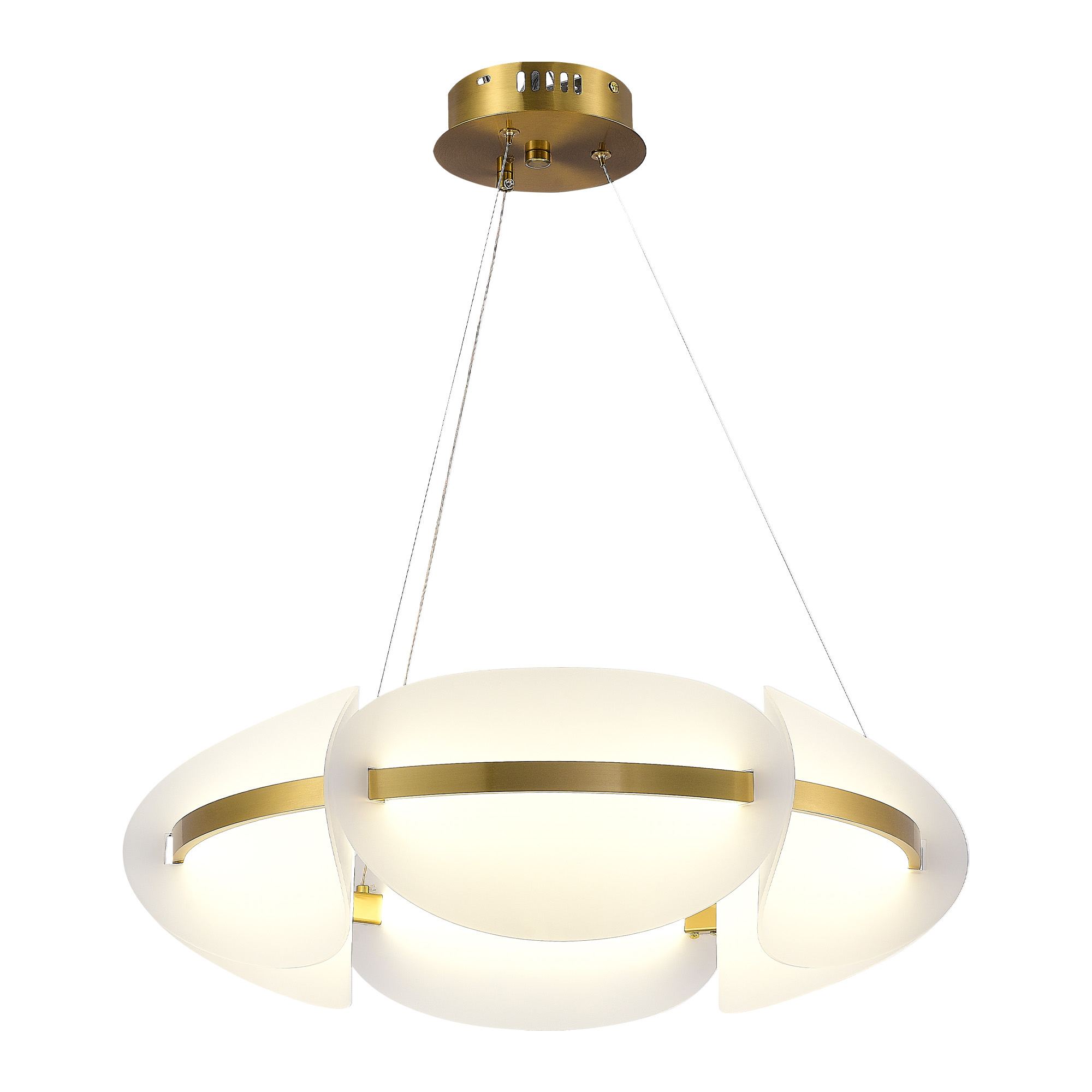 SL1304.203.45 Люстра подвесная ST-Luce Золотистый/Белый LED 1*45W 3000K ЭТУАЛЬ