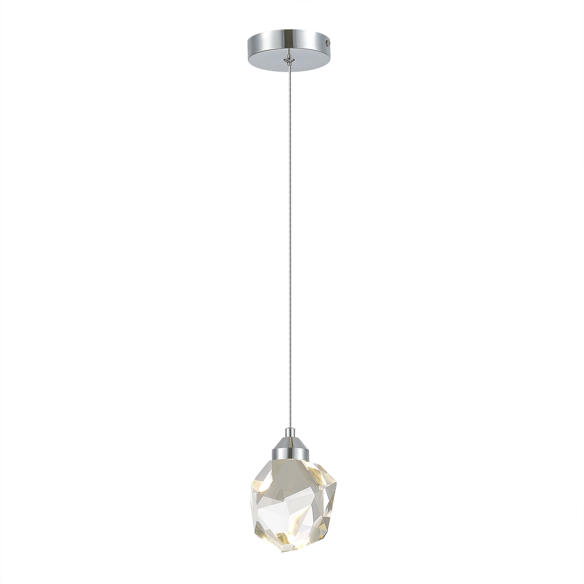 SL6114.103.01 Подвес ST-Luce Хром/Прозрачный LED 1*3W 3000K КАСКАТО