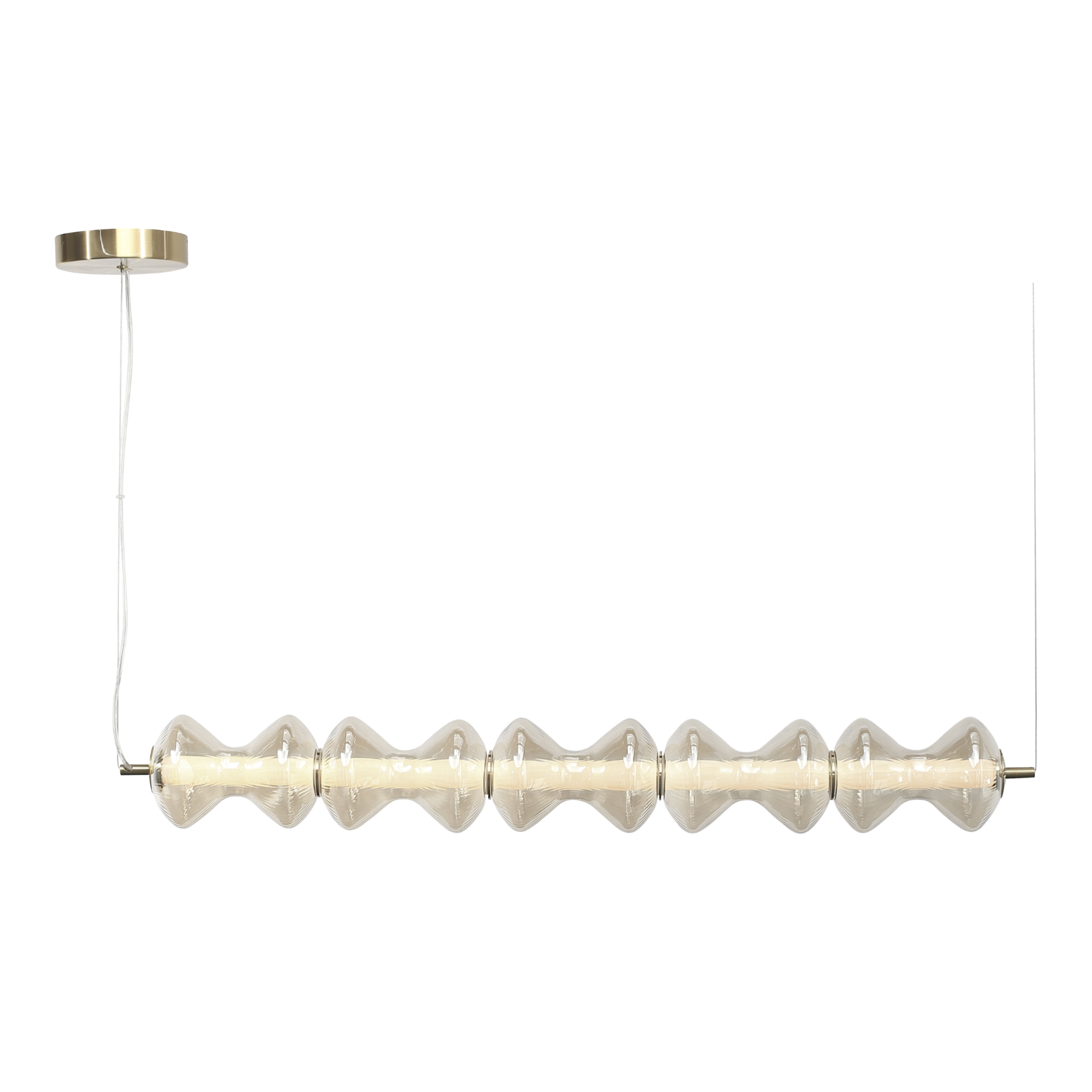 SL6136.243.01 Светильник подвесной ST-Luce золото/коньячный LED 1*28W 3000K СПАЙН